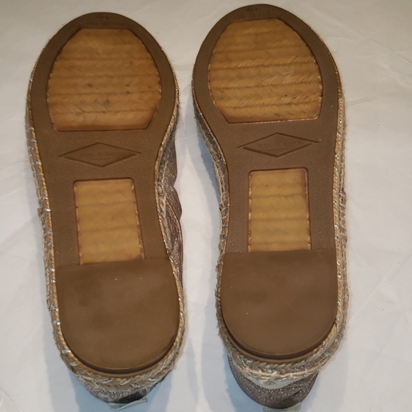 RAG & BONE Flats Espadrille Silver Shimmer Leather Slip on Shoe NEW NWOB πHPπ - Picture 12 of 16